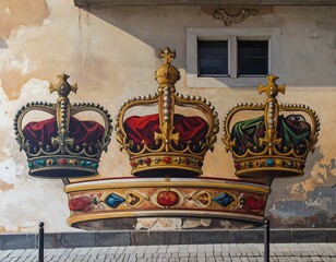 Royal Mural Decorates City Building Facade