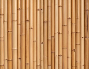 Fototapeta premium Close-up of a bamboo wall. Natural texture