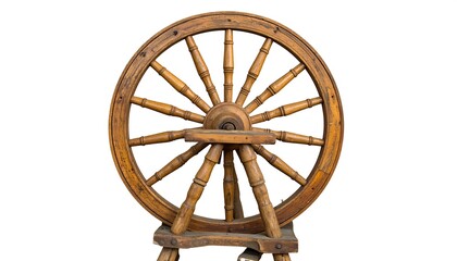 Antique wooden spinning wheel (1)