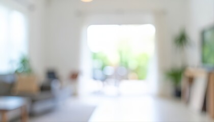 Soft Focus Living Room: A Blurry Shot of a Modern and Elegant Home Interior

