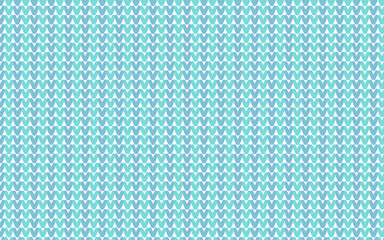ブルーの毛糸で編んだニット模様のパターンイラスト