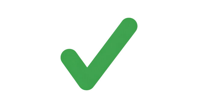 Green check mark icon isolated PNG with Transparent Background