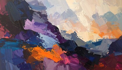Abstract Landscape Painting With Bold