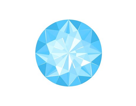 Radiant blue gem polygonal illustration - Powered by Adobe
