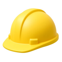 Fototapeta premium Yellow Hard Hat 3D Icon Isolated on White Background
