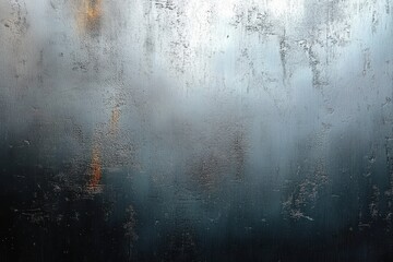 Obraz premium Foggy or rainy glass surface with water droplets and blurred dark background creating a moody and introspective atmosphere
