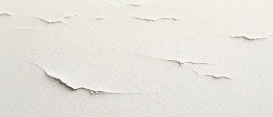 Close-up of white painted wall with peeling and cracked paint texture showing signs of wear and aging