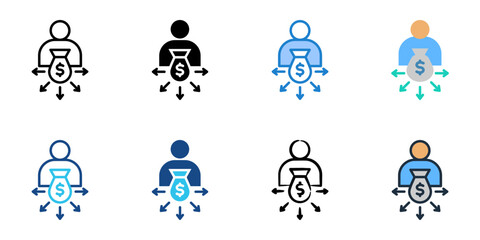 Investor icon set multiple style collection 
