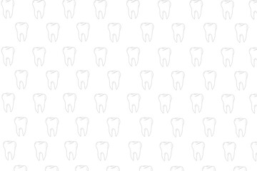 hand drawn doodle Teeth Pattern background. doodle tooth pattern background. dental seamless pattern background.