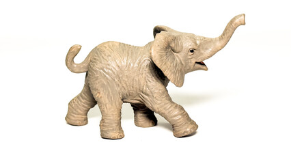 Elephant figurine isolated on white background