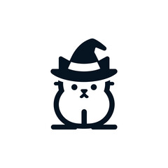 Halloween Hamster Mascot Vector Illustration