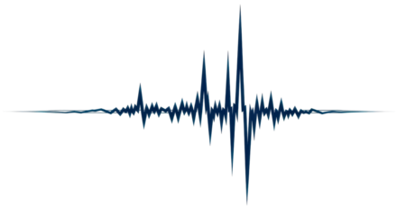 Dark blue sound wave for voice recognition software isolated PNG with Transparent Background