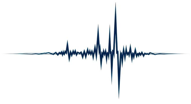 Dark blue sound wave for voice recognition software isolated PNG with Transparent Background