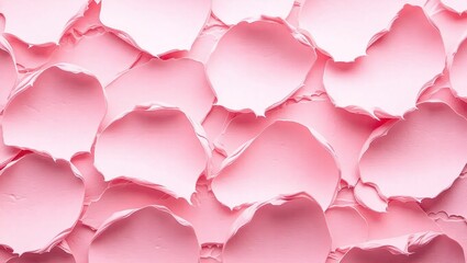 Textured Pink Petal-Like Forms in Overlapping Arrangement, Creat