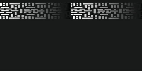 Fototapeta premium Abstract geometric pattern featuring a repeating rectangular design against a dark background.