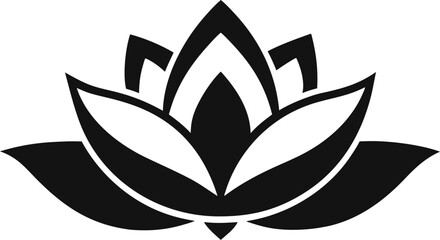 Modern American Lotus Flower Vector Clean and Minimal