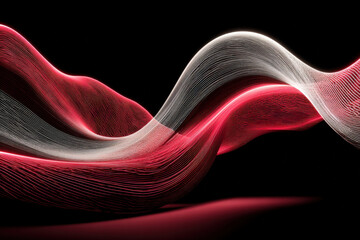 Abstract glowing lines forming futuristic neural pathways in a minimalist style