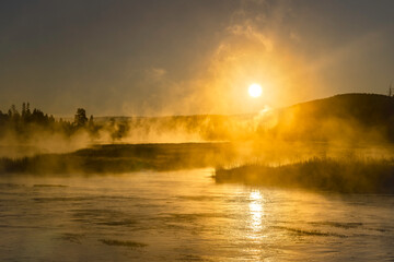 Sunrise in Yellowstone National Park