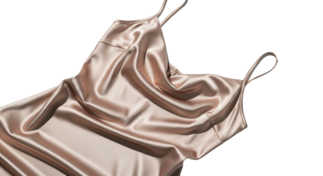 Elegant silk slip dress fashion isolated PNG with Transparent Background