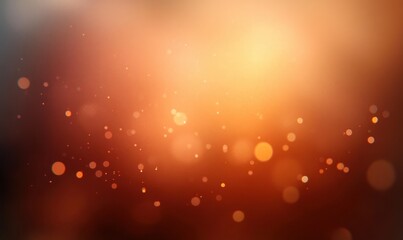 Soft glowing warm bokeh lights creating a dreamy and serene atmosphere with scattered light orbs floating in golden brown hues