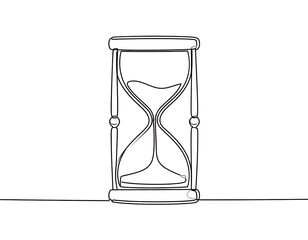 Continuous line drawing of an hourglass (1)