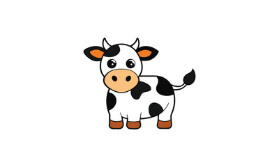 Cute Cartoon Cow Illustration