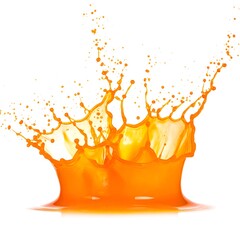 Orange juice splash