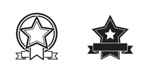 Star Badge Award Icons Set