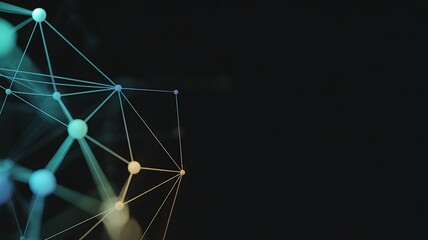 Abstract network connection illustration showing digital connections and technology concept against a dark background with soft colors