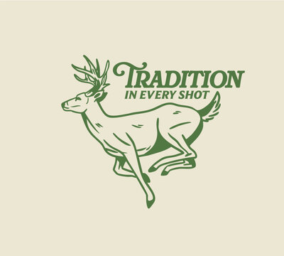 Hunting Wildlife Illustration &ndash; Rustic Hand-Drawn Elk, Deer, Duck, and Goose Artwork for Outdoor Apparel