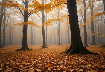 Obraz premium Ephemeral Beauty A Final Glimpse of Fall Colors