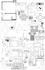 Bedroom Frame Layout with Furniture and Equipment Placement