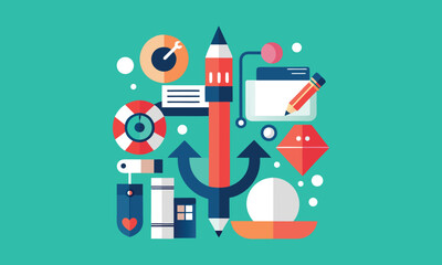 Education and Learning Tools Illustration