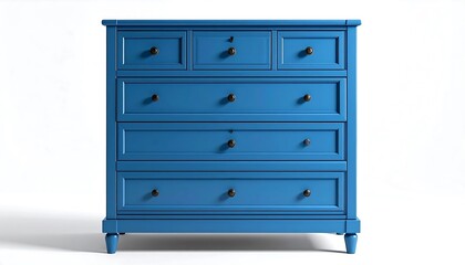 Fototapeta premium Classic blue dresser on white background