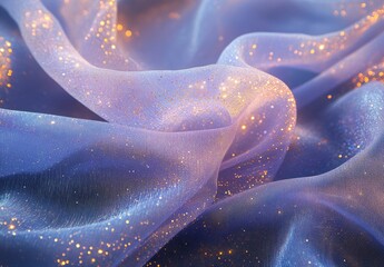 Delicate, shimmering fabric with golden specks