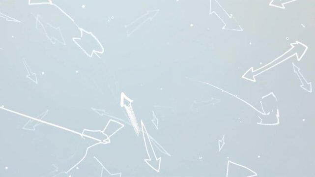 arrow white doodle scribble marker in a hand-drawn style with transparent background