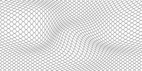 Curved net pattern. Seamless design for sportswear or equipment like soccer goals, volleyball nets, basketball hoops, hockey nets, and athletic gear.Vector art