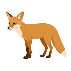 Fototapeta premium Profile view of a cartoon fox