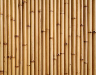 Naklejka premium Close-up view of a bamboo wall (1)