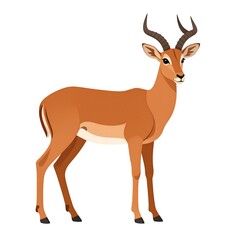 Obraz premium Profile view of a reddish-brown antelope (1)