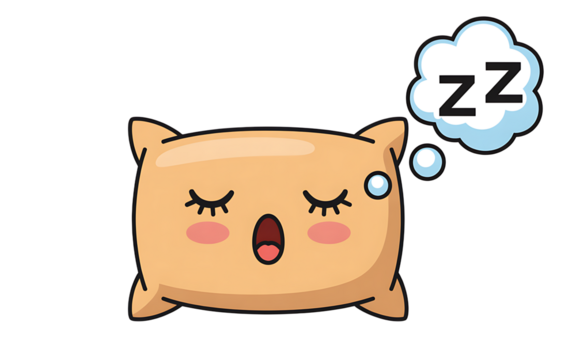 Sleeping pillow isolated on transparent background