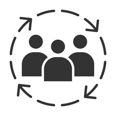 Inclusion Icon Glyph Style. Vector Illustration Design