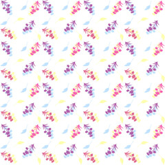 Colorful Abstract Seamless Pattern with Small Floral Shapes