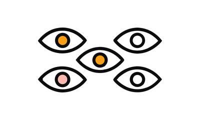 Eye Icon Set Vector