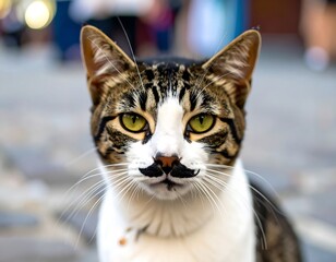 Fototapeta premium Close-up of a cat with a mustache
