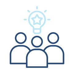 Leadership Icon Color Outline Style. Vector Illustration Design