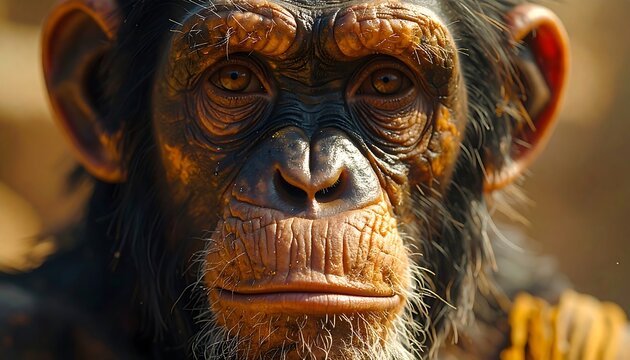 Close-up chimpanzee face