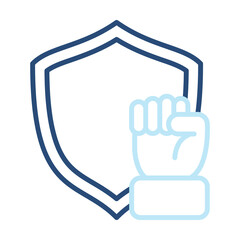 Courage Icon Color Outline Style. Vector Illustration Design