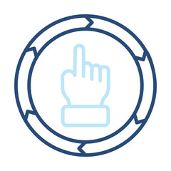 Obraz premium Sensitivity Icon Color Outline Style. Vector Illustration Design