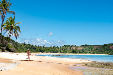 Praia do Espelho, Mirror Beach, famous for its geological formations of sandstone and arkose,...